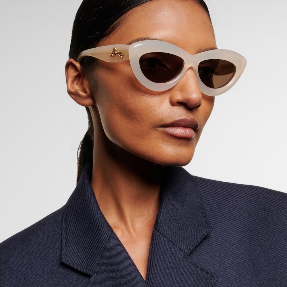Loewe Cocktail Cream Cat-Eye Sunglasses